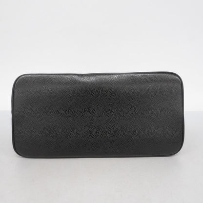 Chanel Tote Bag Revival Tote Caviar Skin Black Silver Hardware Women's