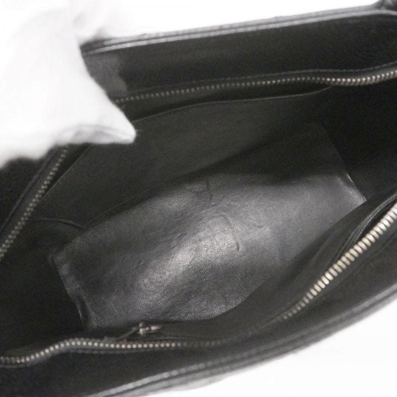 Chanel Tote Bag Revival Tote Caviar Skin Black Silver Hardware Women's