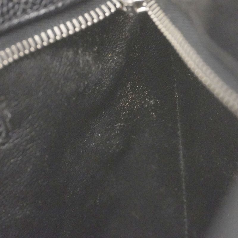 Chanel Tote Bag Revival Tote Caviar Skin Black Silver Hardware Women's