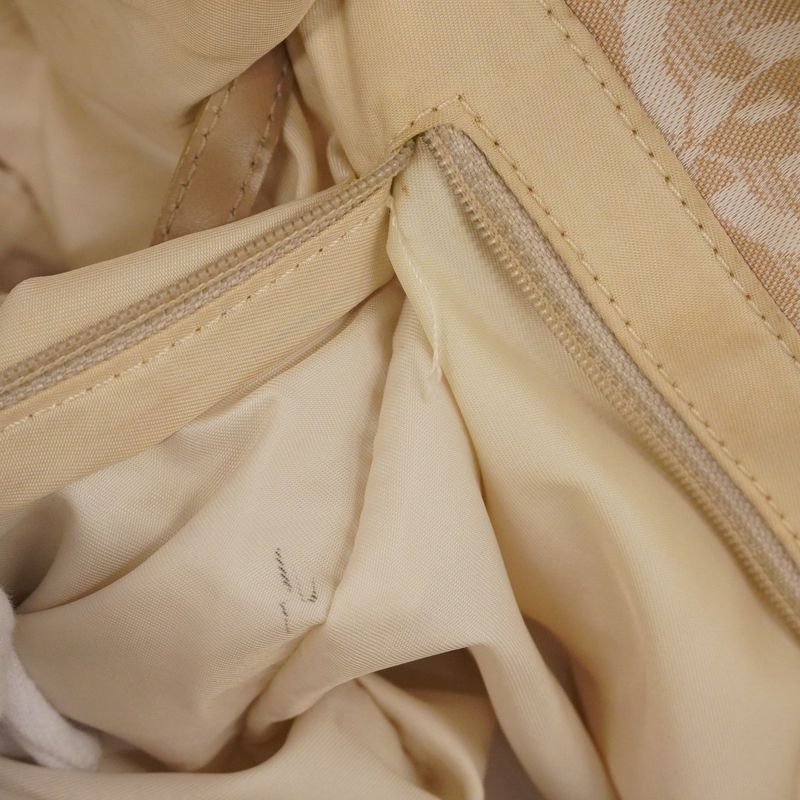 Chanel Tote New Travel Nylon Beige Chien Pan Gold Hardware Women's