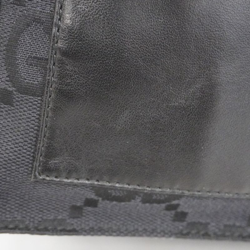 Gucci Backpack Daypack GG Canvas 003 0241 Canvas Black Silver Hardware Women