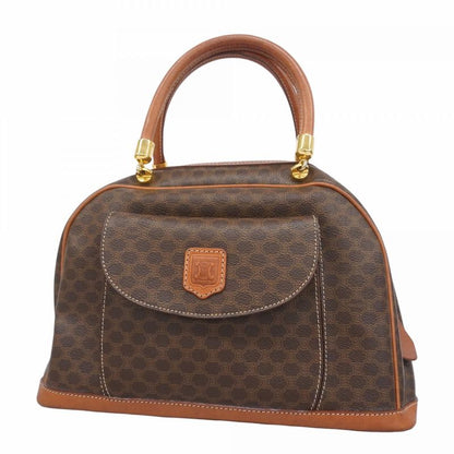Celine Handbag Macadam PVC Brown Gold Hardware Women