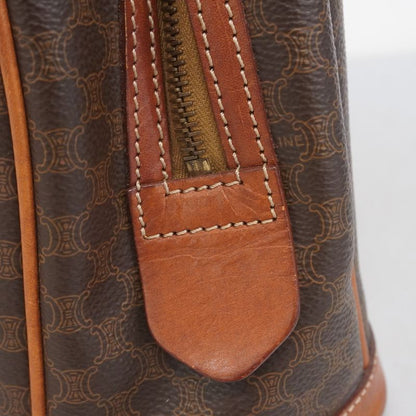 Celine Handbag Macadam PVC Brown Gold Hardware Women