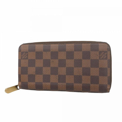 Louis Vuitton Long Wallet Damier Zippy Wallet N41661 Ebène Men Women Unisex