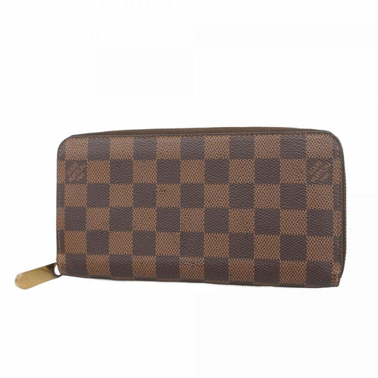 Louis Vuitton Long Wallet Damier Zippy Wallet N41661 Ebène Men Women Unisex