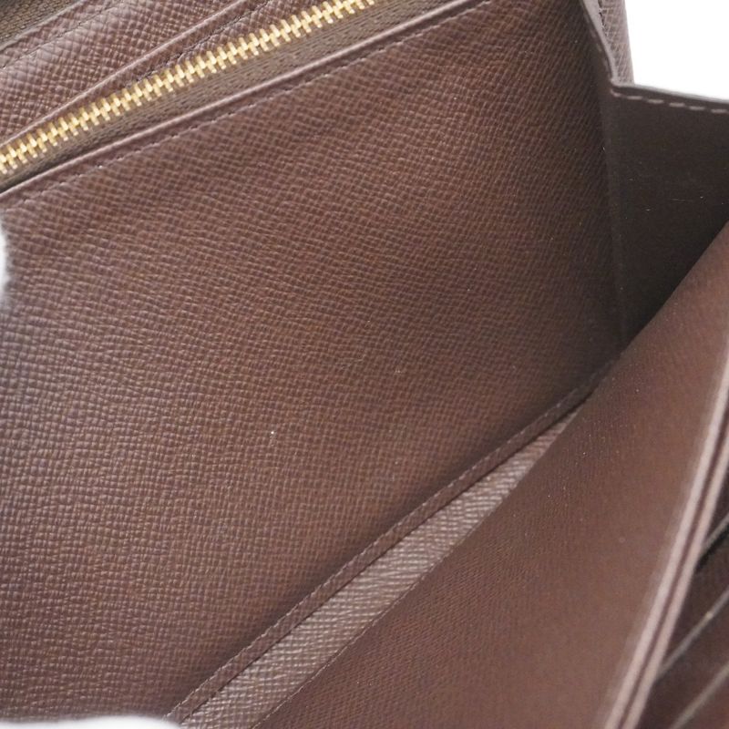 Louis Vuitton Long Wallet Damier Zippy Wallet N41661 Ebène Men Women Unisex