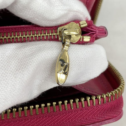 Louis Vuitton Vernis Ikat Flower Zippy Wallet M90019 Rose Andian Women's