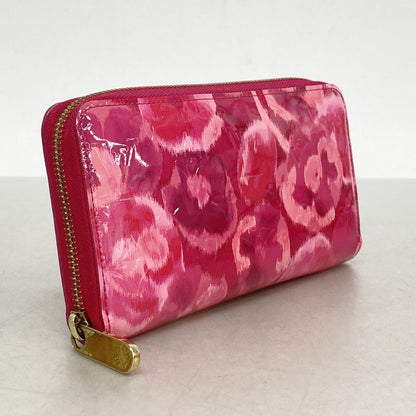 Louis Vuitton Vernis Ikat Flower Zippy Wallet M90019 Rose Andian Women's