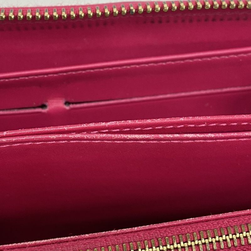 Louis Vuitton Vernis Ikat Flower Zippy Wallet M90019 Rose Andian Women's