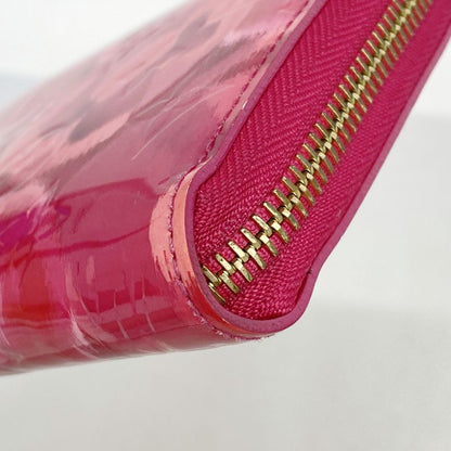 Louis Vuitton Vernis Ikat Flower Zippy Wallet M90019 Rose Andian Women's