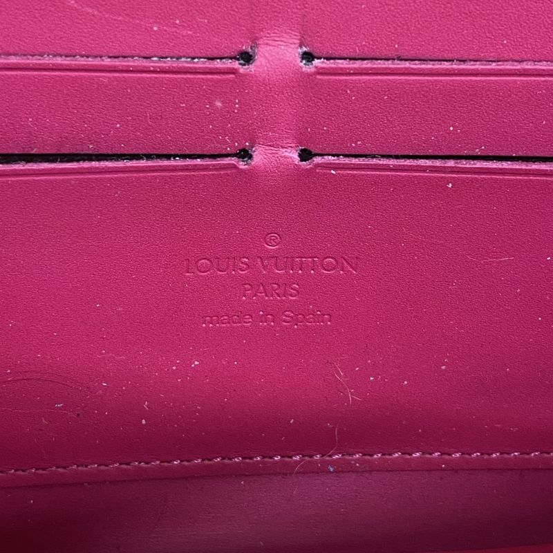 Louis Vuitton Vernis Ikat Flower Zippy Wallet M90019 Rose Andian Women's