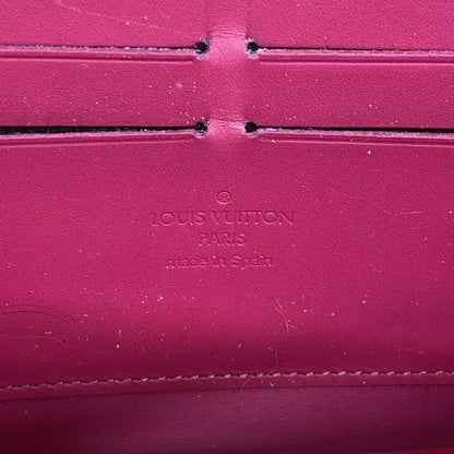 Louis Vuitton Vernis Ikat Flower Zippy Wallet M90019 Rose Andian Women's