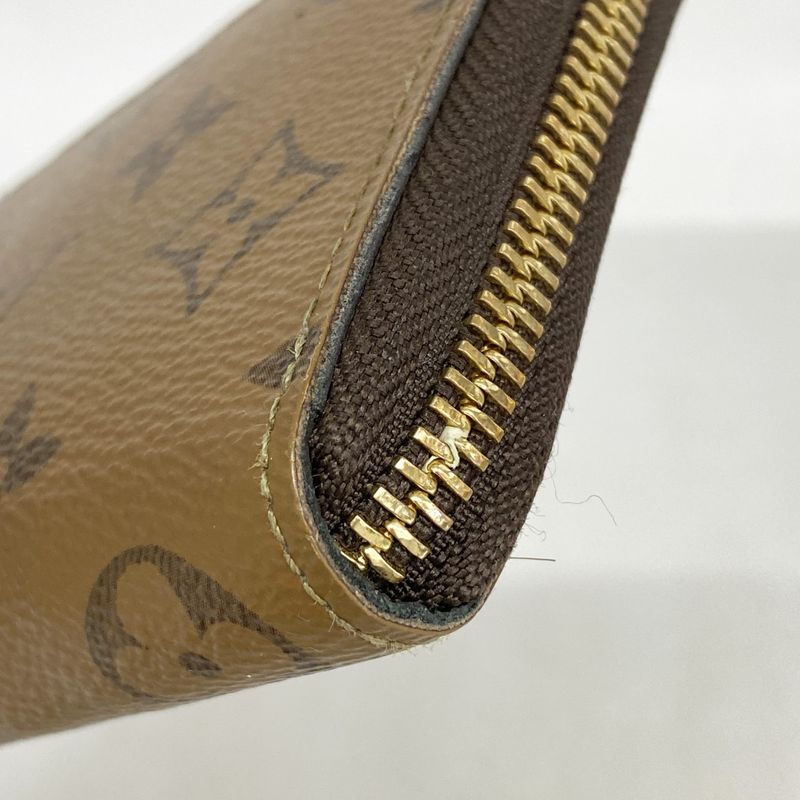 Louis Vuitton Long Wallet Monogram Reverse Portefeuille Clemence M82336 Brown