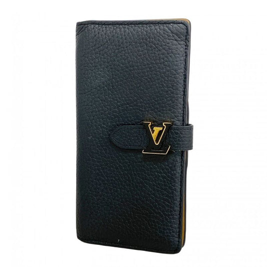 Louis Vuitton Long Wallet Taurillon LV Vertical Wallet M81330 Noir Black Ladies