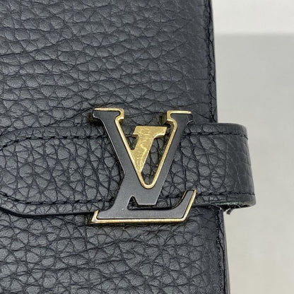 Louis Vuitton Long Wallet Taurillon LV Vertical Wallet M81330 Noir Black Ladies
