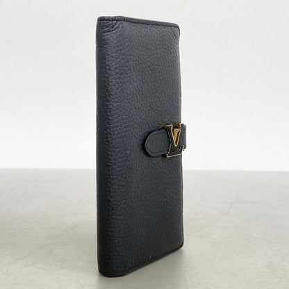 Louis Vuitton Long Wallet Taurillon LV Vertical Wallet M81330 Noir Black Ladies