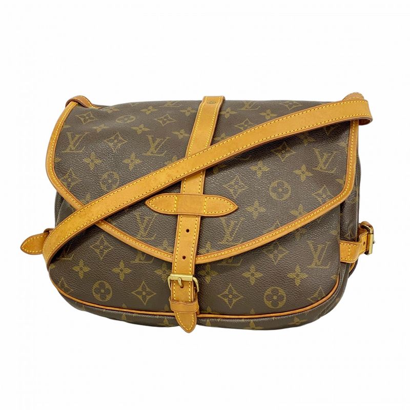 Louis Vuitton Shoulder Bag Monogram Saumur 30 M42256 Brown Ladies