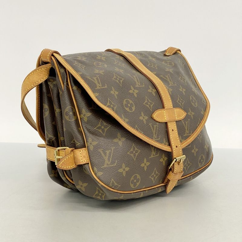 Louis Vuitton Shoulder Bag Monogram Saumur 30 M42256 Brown Ladies