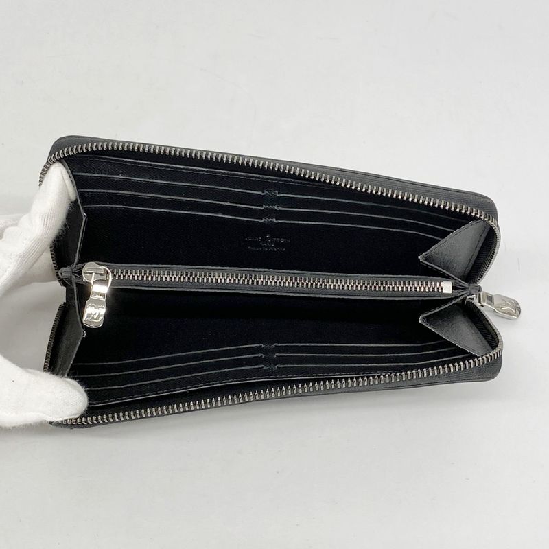 Louis Vuitton Long Wallet Monogram-eclipse Zippy Wallet Horizontal M11611 Black