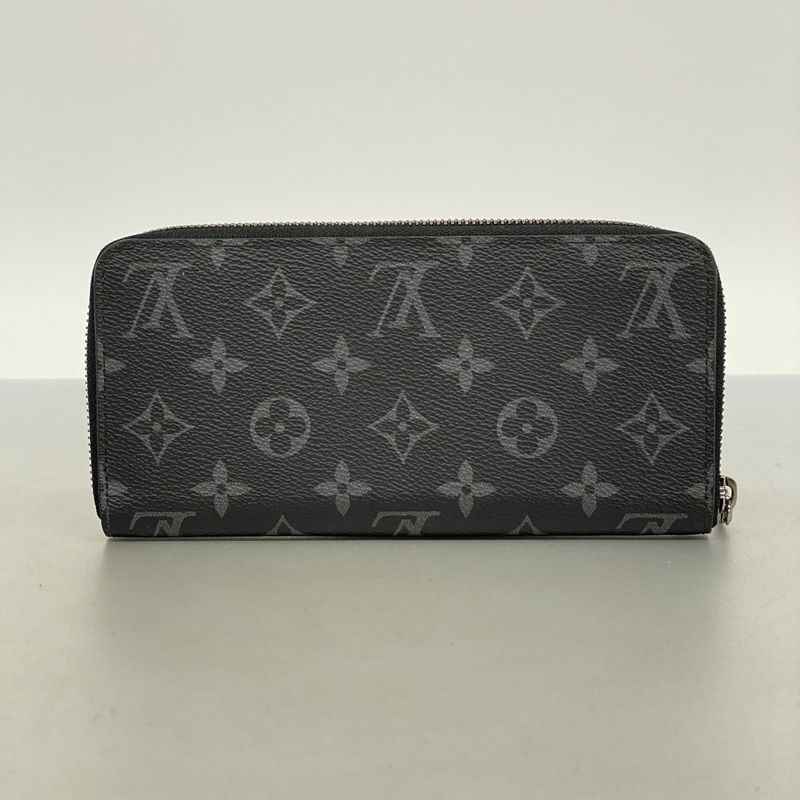 Louis Vuitton Long Wallet Monogram-eclipse Zippy Wallet Horizontal M11611 Black