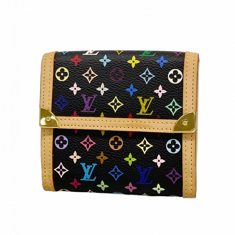 Louis Vuitton Trifold Wallet Monogram Multicolor Porte Monnivier Carte Cles Di