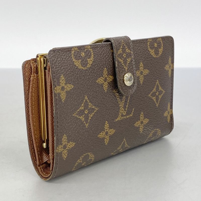 Louis Vuitton Wallet Monogram Portefeuille Viennois M61674 Brown Ladies