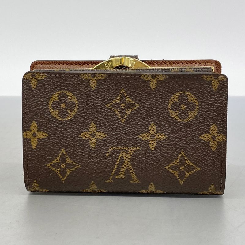 Louis Vuitton Wallet Monogram Portefeuille Viennois M61674 Brown Ladies