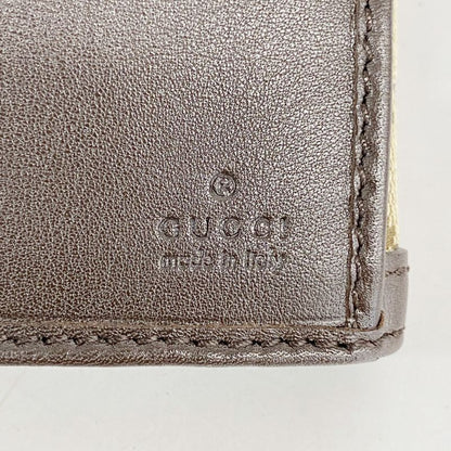 Gucci Long Wallet Interlocking G GG Canvas 282426 Canvas Brown Beige Chien Pan