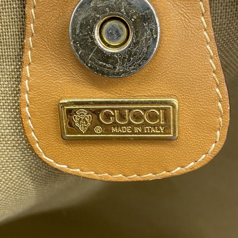 Gucci Tote Bag GG Supreme Sherry Line 002 904 0131 PVC Brown Gold Hardware Women