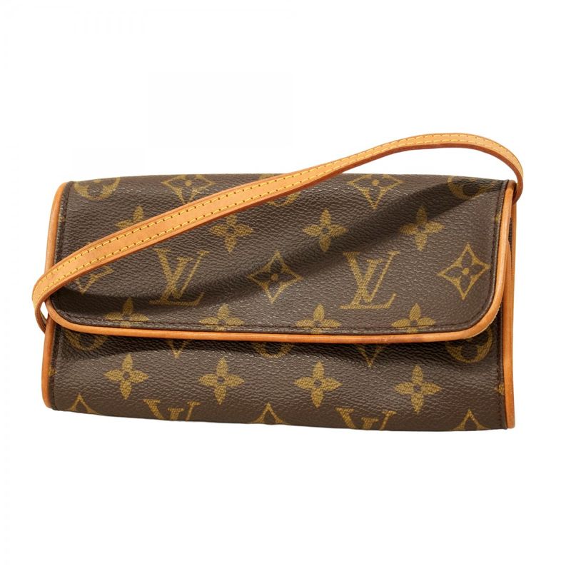 Louis Vuitton Shoulder Bag Monogram Pochette Twin PM M51854 Brown Ladies