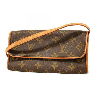 Louis Vuitton Shoulder Bag Monogram Pochette Twin PM M51854 Brown Ladies