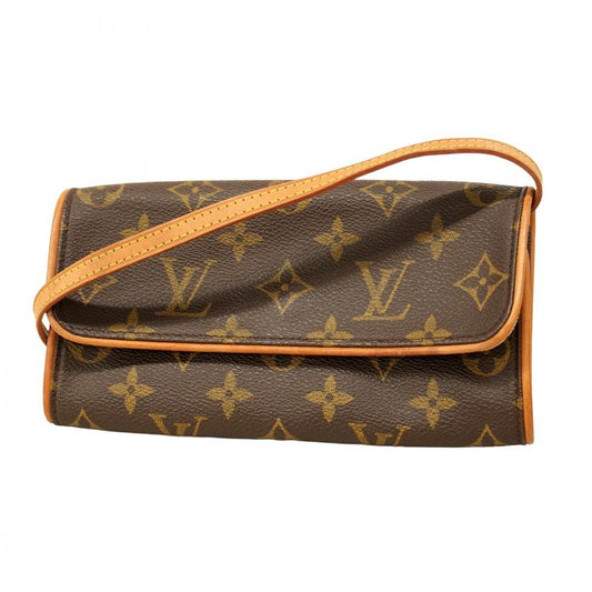 Louis Vuitton Shoulder Bag Monogram Pochette Twin PM M51854 Brown Ladies