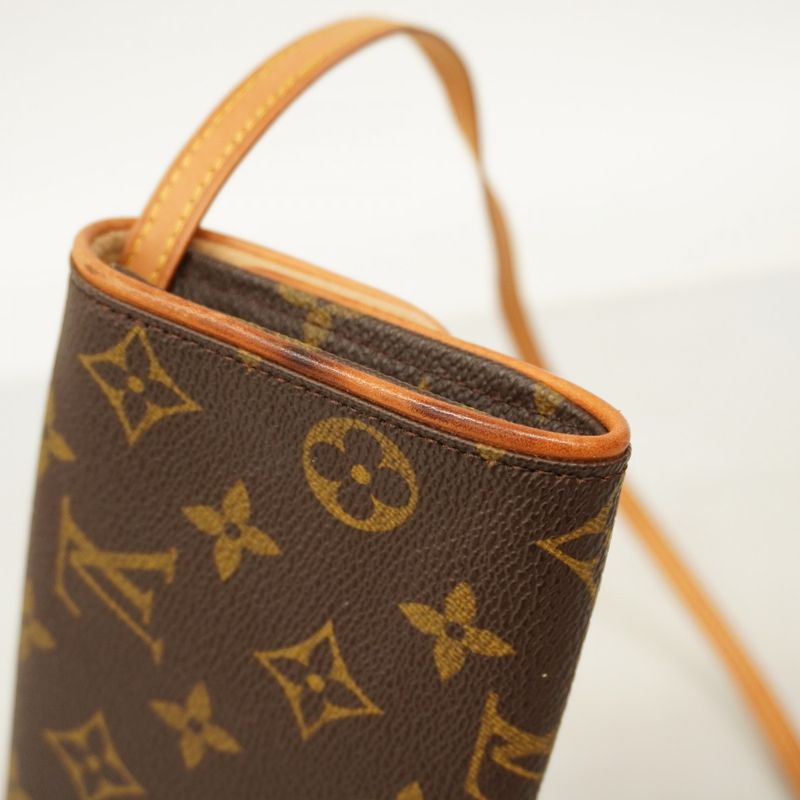 Louis Vuitton Shoulder Bag Monogram Pochette Twin PM M51854 Brown Ladies