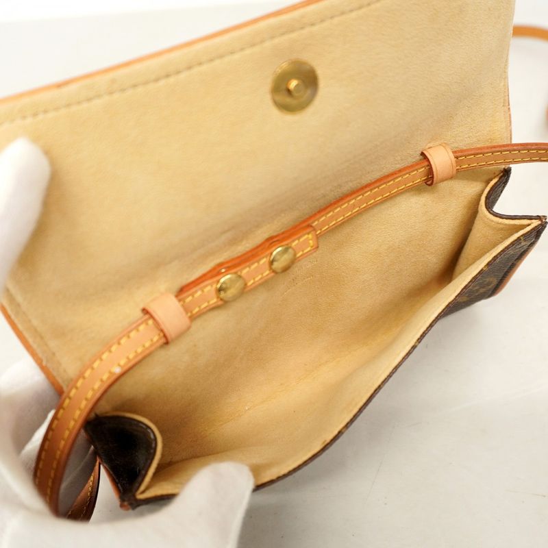 Louis Vuitton Shoulder Bag Monogram Pochette Twin PM M51854 Brown Ladies