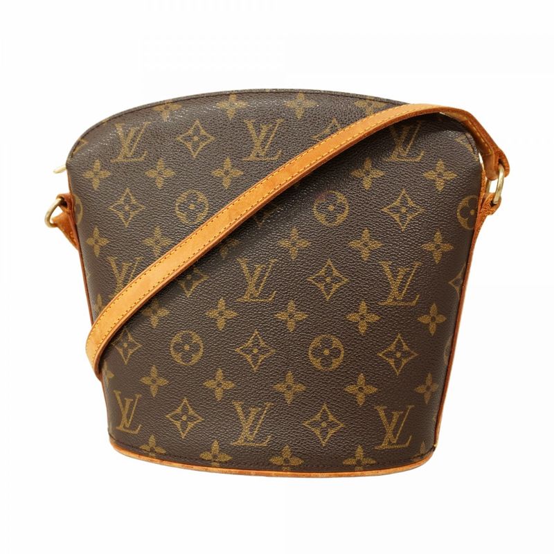 Louis Vuitton Shoulder Bag Monogram Drouot M51290 Brown Ladies