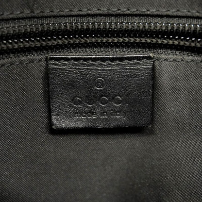 Gucci Shoulder Bag GG Canvas 018 1612 Canvas Black Silver Hardware Women