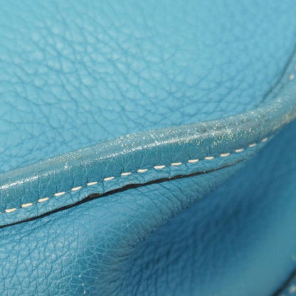 Hermes Shoulder Bag Evelyn 2PM Taurillon Clemence Blue Jean Silver Hardware □I