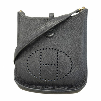 Hermes Shoulder Bag Evelyn TPM Taurillon Clemence Blue Indigo Gold Hardware □G