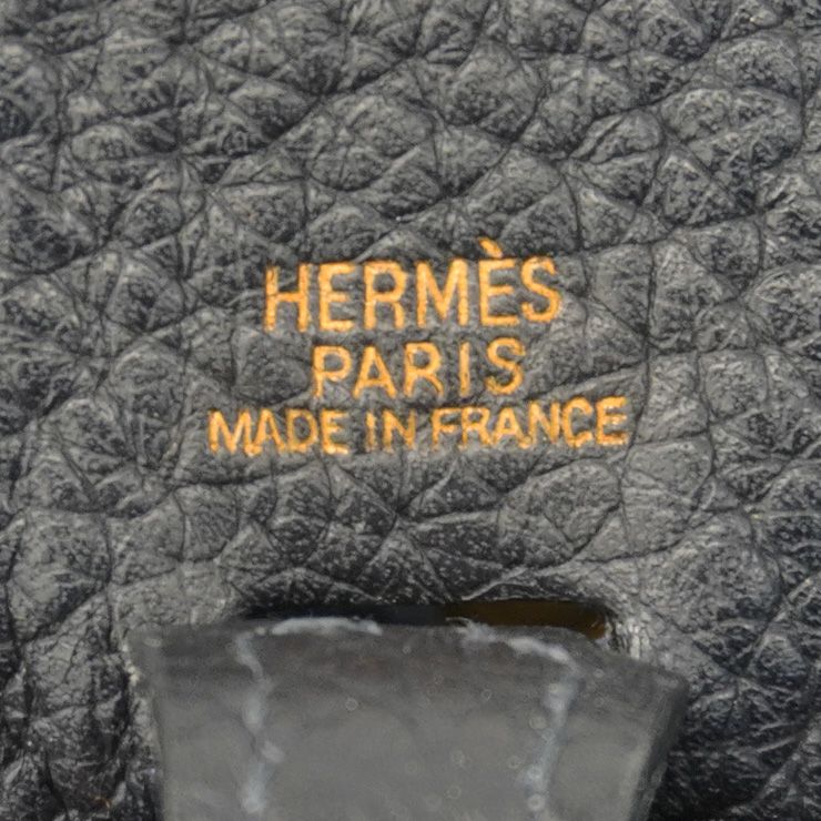 Hermes Shoulder Bag Evelyn TPM Taurillon Clemence Blue Indigo Gold Hardware □G