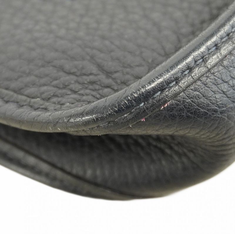 Hermes Shoulder Bag Evelyn TPM Taurillon Clemence Blue Indigo Gold Hardware □G