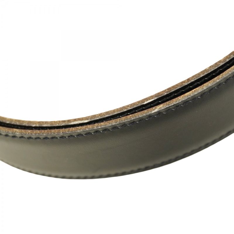 Hermes Belt Constance Belt Courchevel Box Calf Black Gold Hardware 002 Engraved