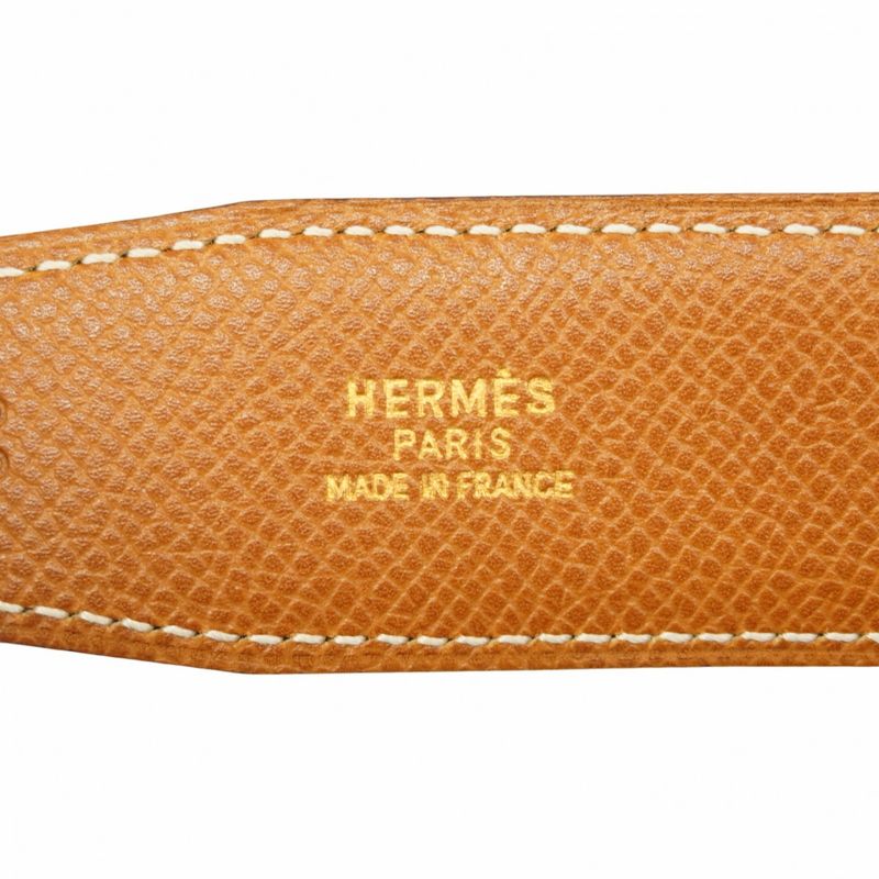 Hermes Belt Constance Belt Courchevel Box Calf Black Gold Hardware 002 Engraved