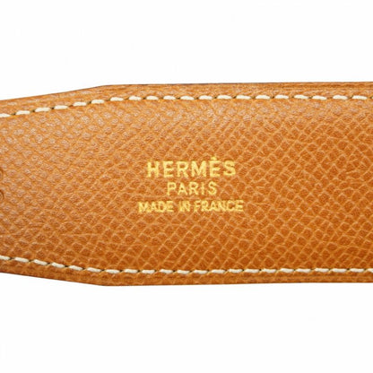 Hermes Belt Constance Belt Courchevel Box Calf Black Gold Hardware 002 Engraved