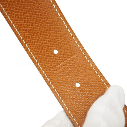 Hermes Belt Constance Belt Courchevel Box Calf Black Gold Hardware 002 Engraved