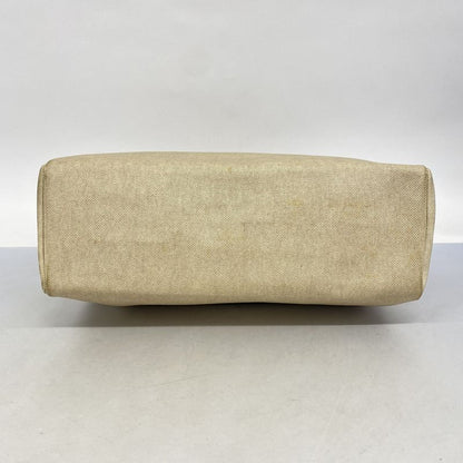 Hermes Handbag Herbag Her Bag MM Toile Ash Beige Silver Hardware □C Engraved