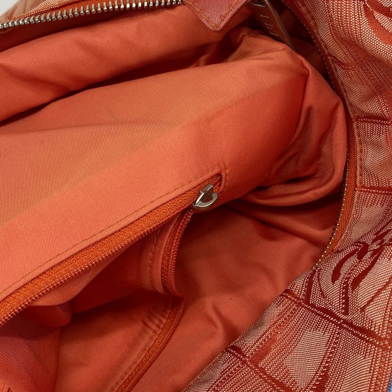 Chanel Tote New Travel Nylon Red Silver Hardware Women's