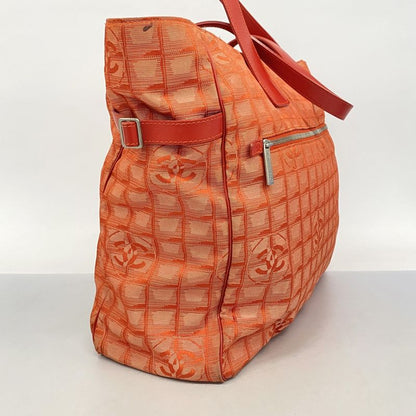 Chanel Tote New Travel Nylon Red Silver Hardware Women's
