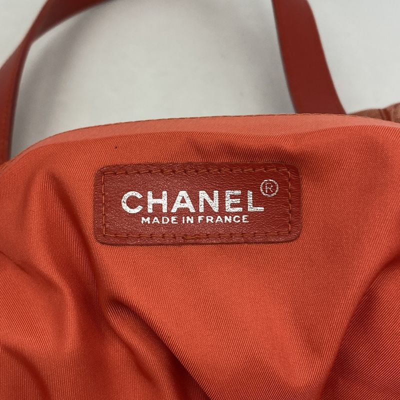 Chanel Tote New Travel Nylon Red Silver Hardware Women's