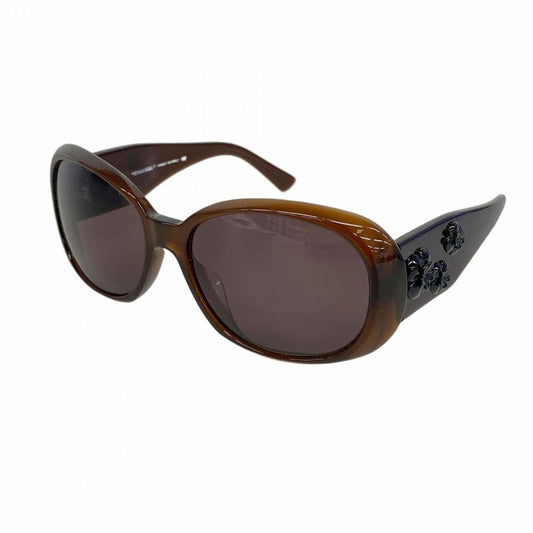 Chanel Sunglasses Camellia 5113 Plastic Brown Silver Hardware Women