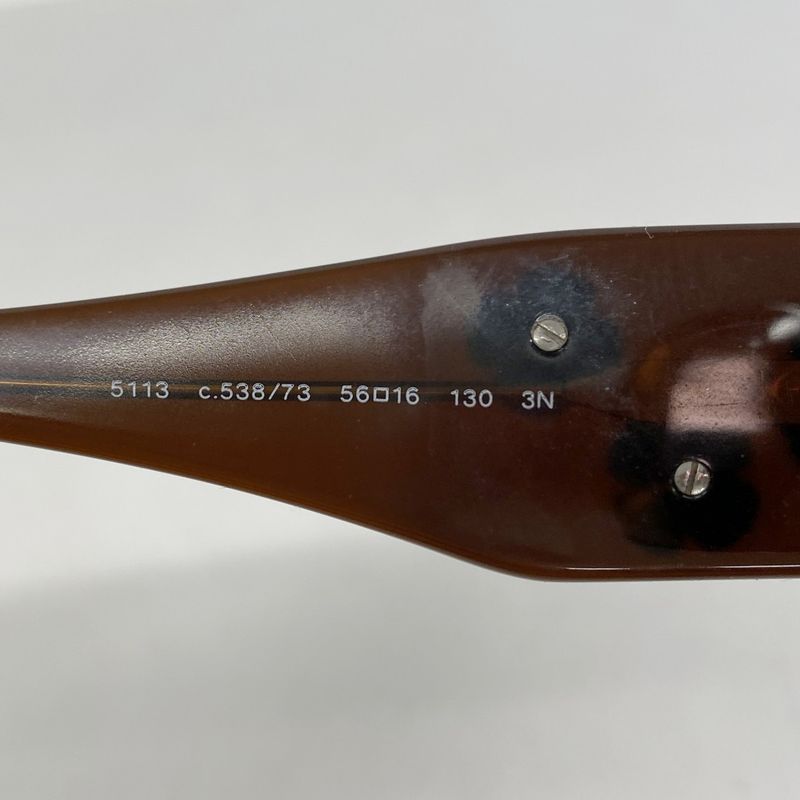 Chanel Sunglasses Camellia 5113 Plastic Brown Silver Hardware Women